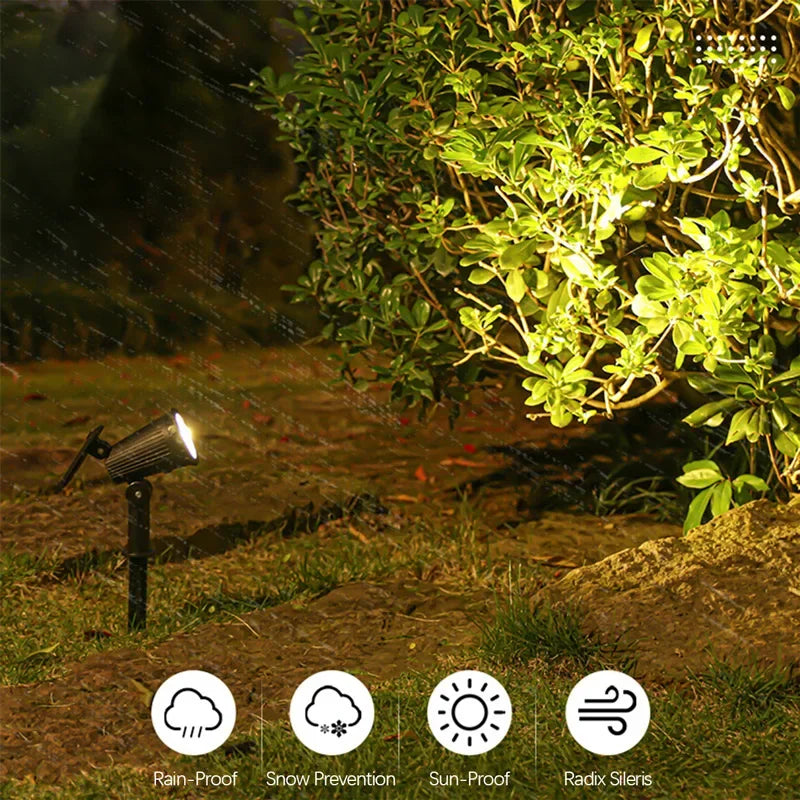 Projecteur Solaire de Jardin - 9 Couleurs LED pour Éclairage Extérieur