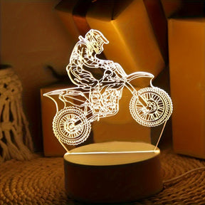 Éclairage LED Motocross 3D - Design Sportif et Économie d'Énergie