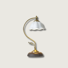 Lampe de Bureau en Céramique et Bois - Élégance et Lumière Ciblée pour Votre Espace