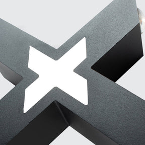 Applique Murale LED en Forme de X - Éclairage Extérieur Résistant aux Intempéries