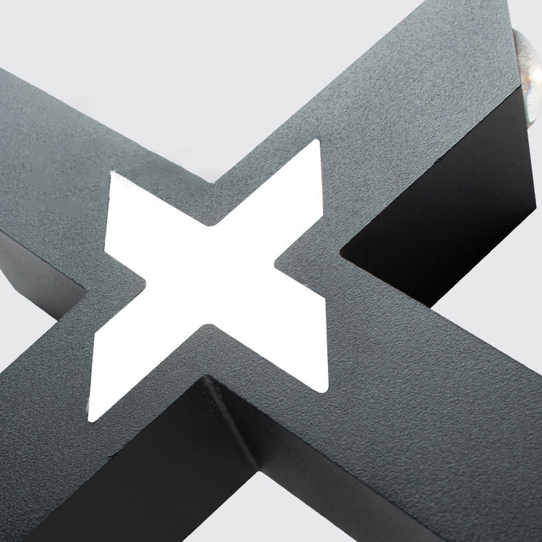 Applique Murale LED en Forme de X - Éclairage Extérieur Résistant aux Intempéries