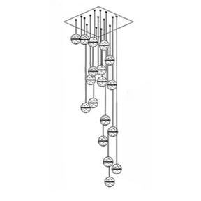 Luminaire Suspendu en Cristal - Éclairage Élégant et Réglable