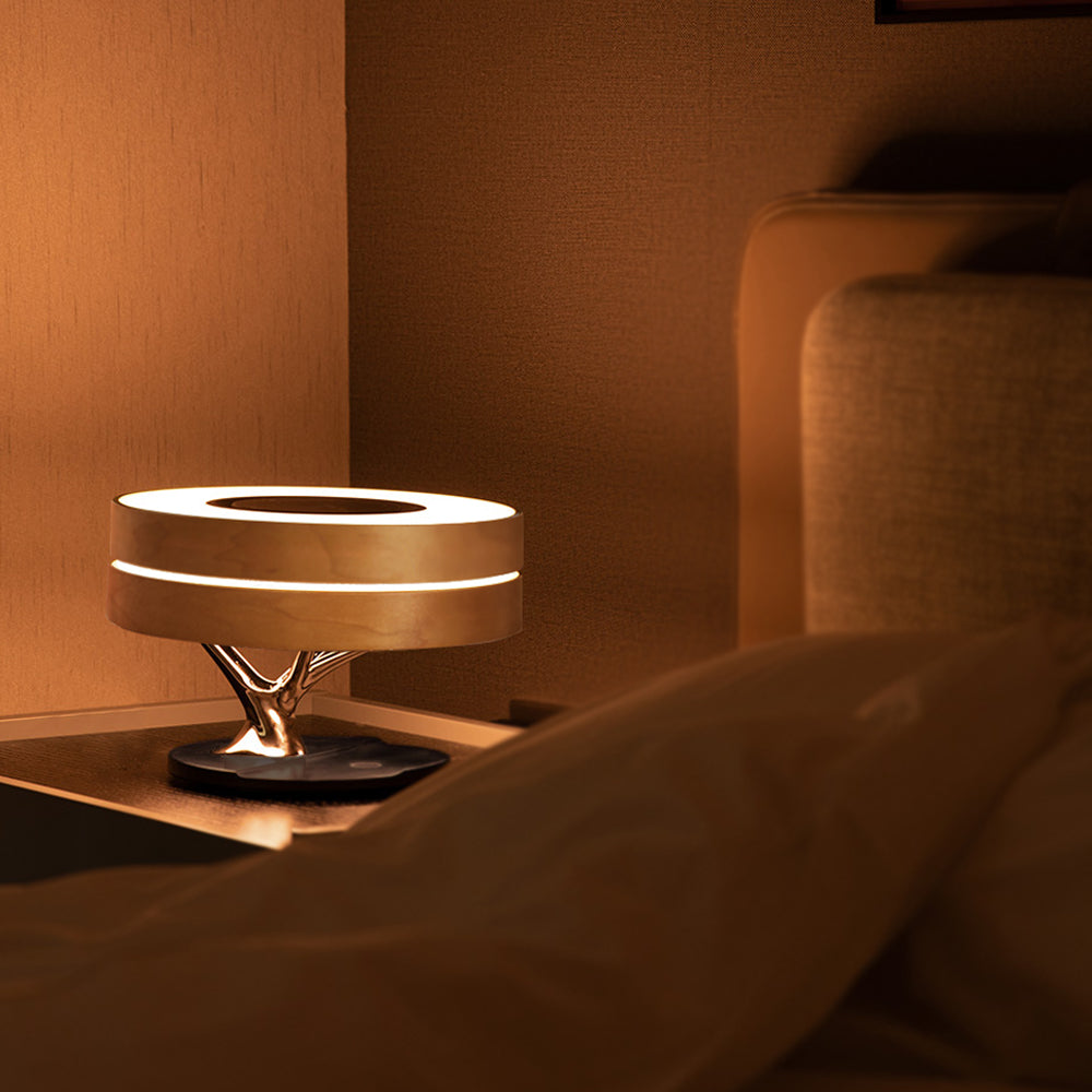 Lampe de Bureau Multifonctionnelle - Éclairage, Musique et Charge Sans Fil