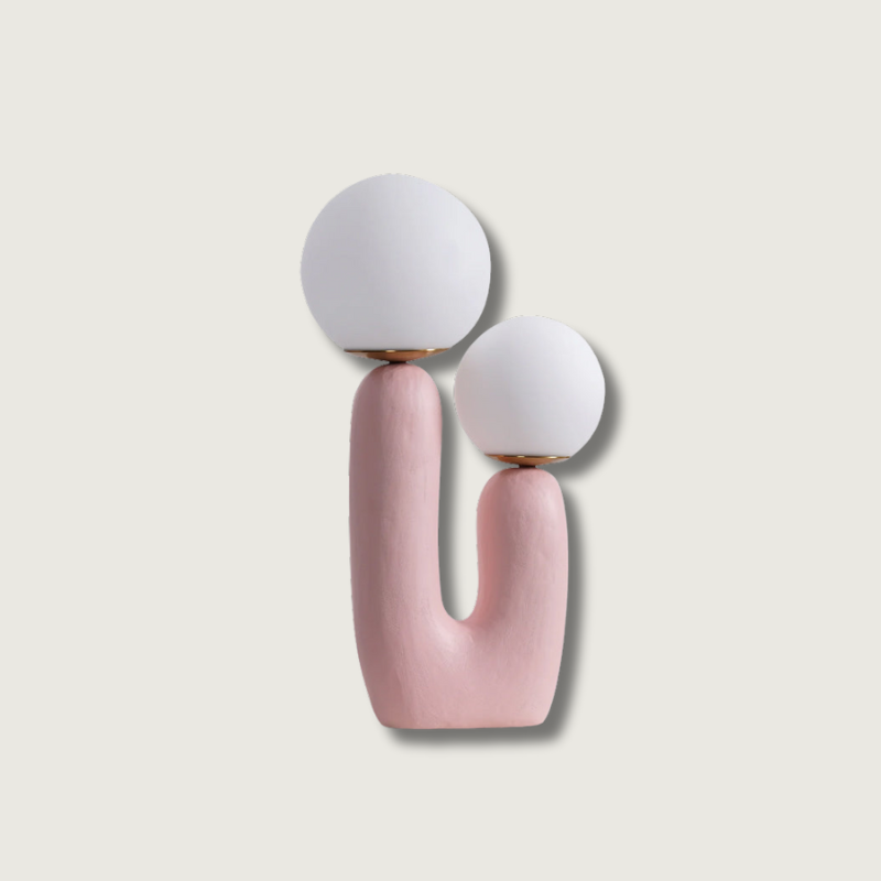 Lampe de Table en Verre et Résine - Design Élégant et Moderne pour Intérieur