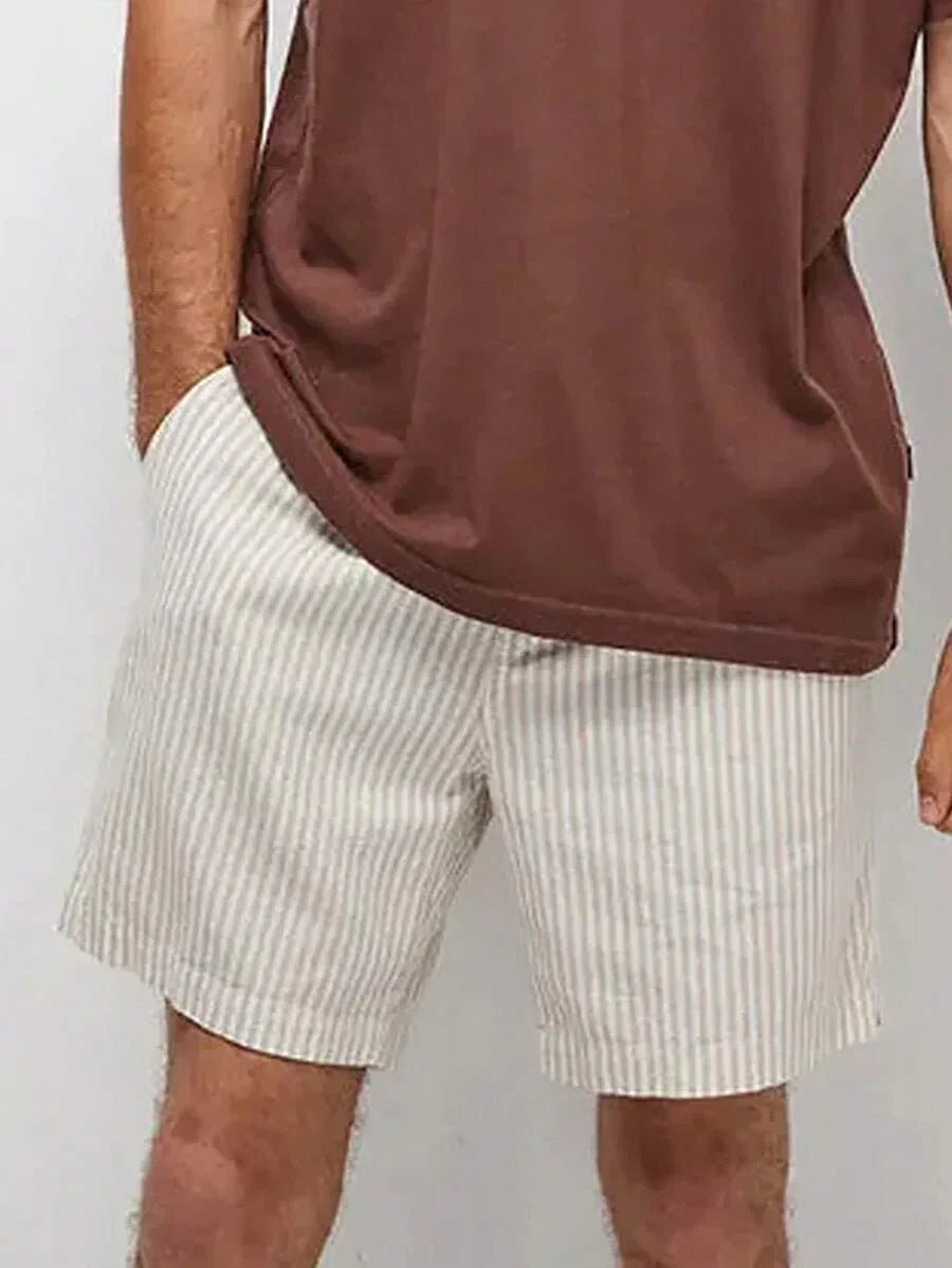 Shorts Décontractés à Rayures Modernes - Confort et Style pour l'Été