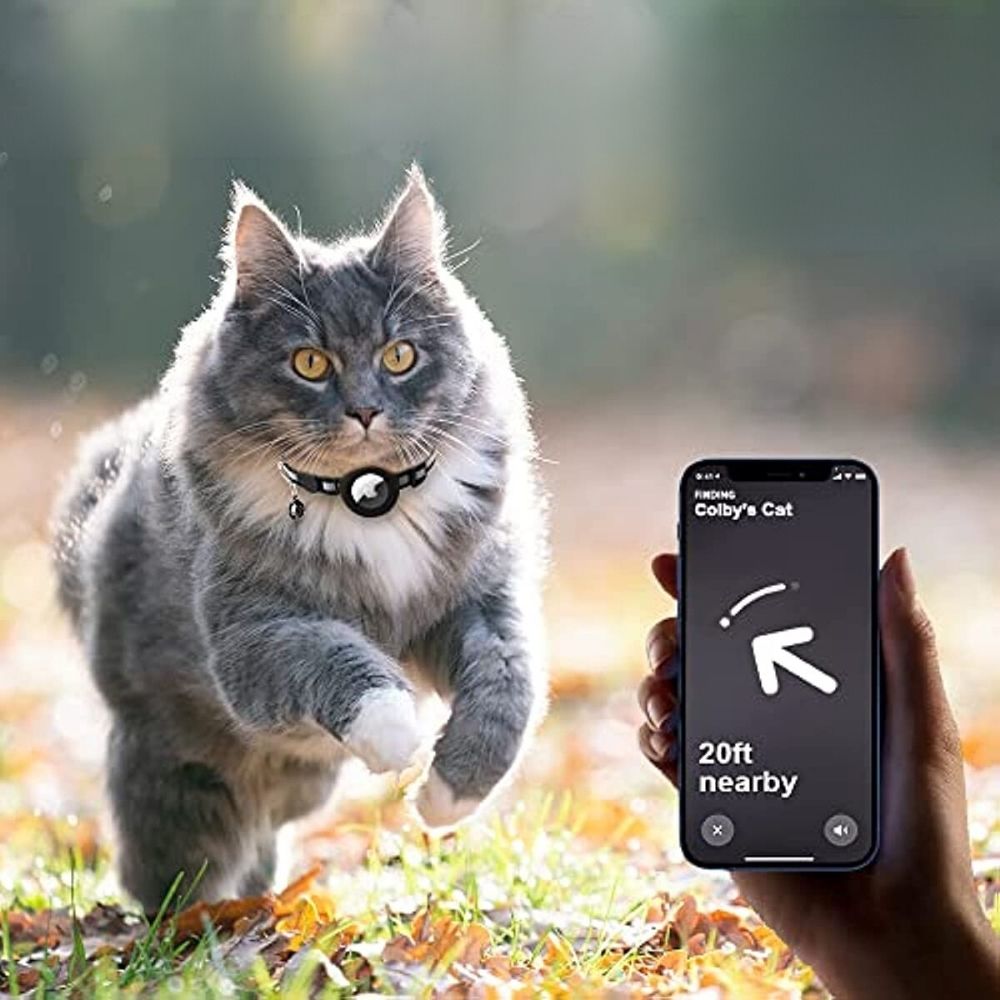 Collier GPS pour Chat Sécurisé - Design Réfléchissant et Dégagement Rapide