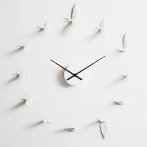 Horloge Murale Moderne avec Motif d'Hirondelle - Élégance et Précision pour Votre Décor