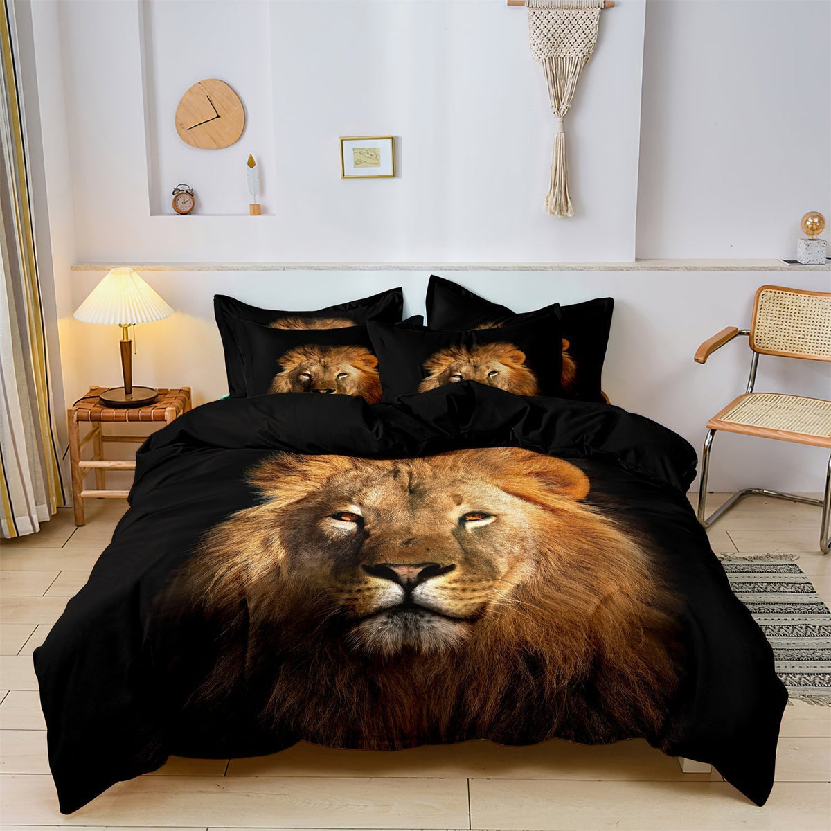 Linge de Lit Lion Luxueux - Ambiance Aventureuse et Confortable