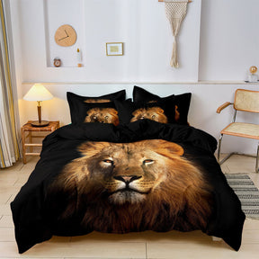 Linge de Lit Lion Luxueux - Ambiance Aventureuse et Confortable