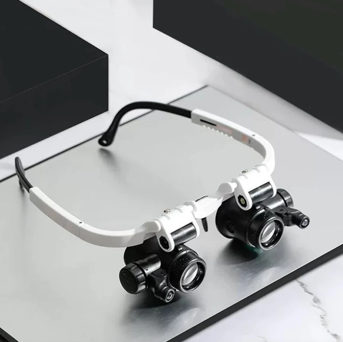 Lunettes Loupe à LED - Grossissement Ajustable et Confort Optimal