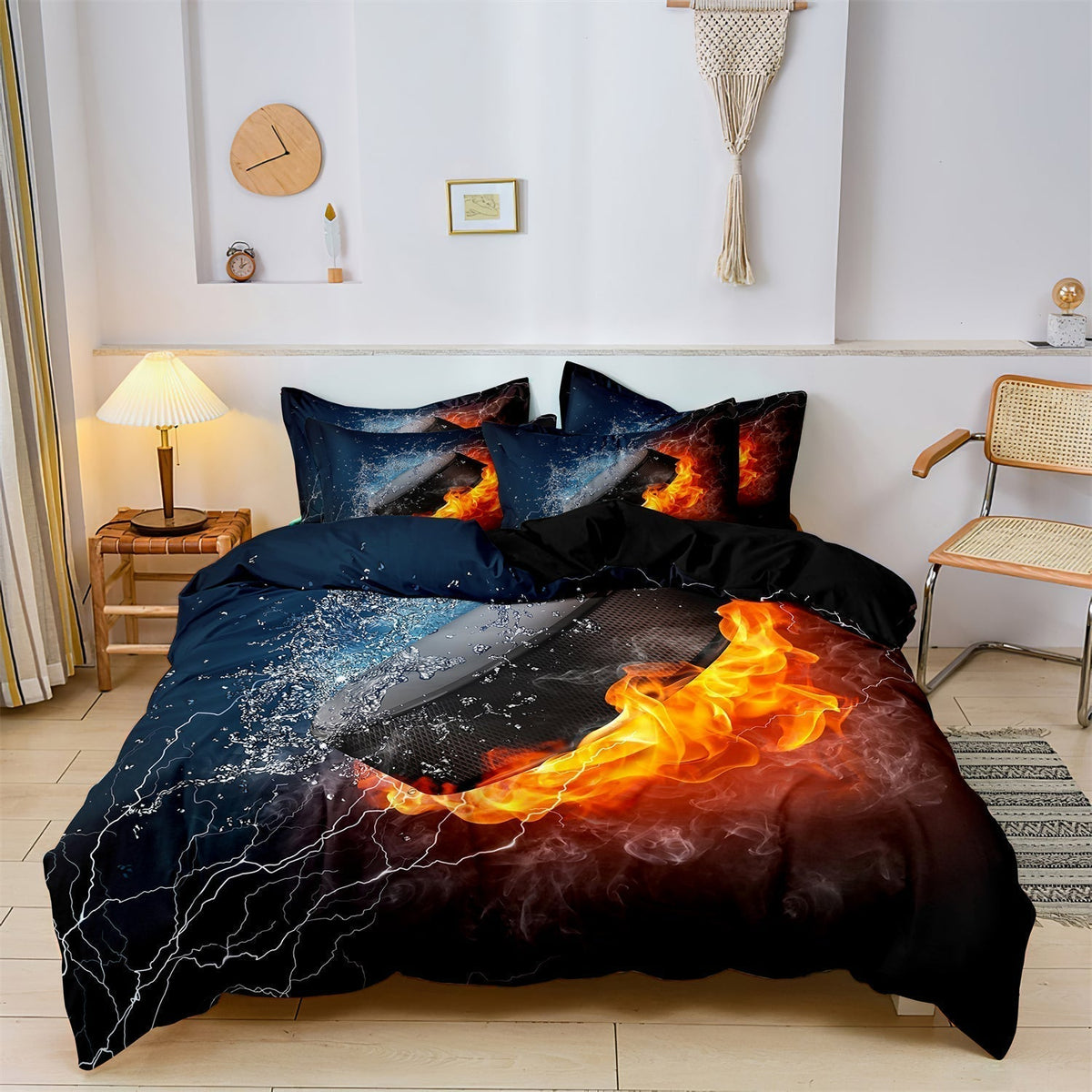 Ensemble de Literie Hockey - Design Vibrant et Confortable