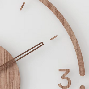 Horloge Murale Scandinave en Bois - Design Minimaliste et Silencieux