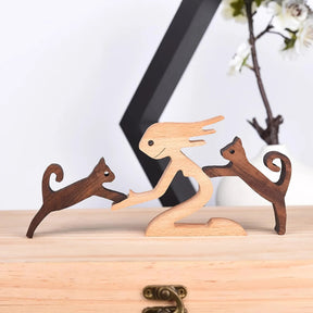 Figurines Animalières en Bois - Décoration Écologique et Artisanale