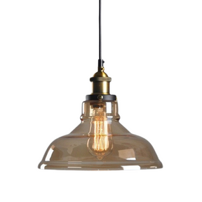 Lampe Suspendue Industrielle en Verre - Design Élégant et Minimaliste