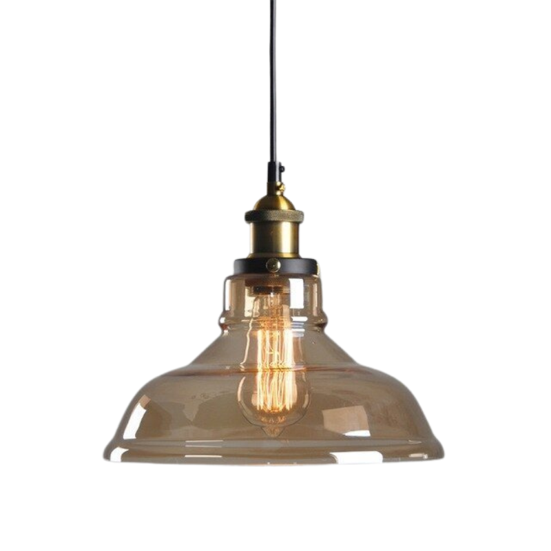 Lampe Suspendue Industrielle en Verre - Design Élégant et Minimaliste