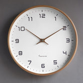 Horloge Murale en Bois Naturel - Élégance Scandinave pour Intérieur Moderne