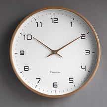 Horloge Murale en Bois Naturel - Élégance Scandinave pour Intérieur Moderne
