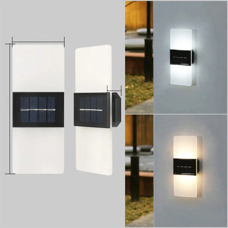 Applique Murale Solaire Moderne - Résistante aux Intempéries et Énergétiquement Efficace