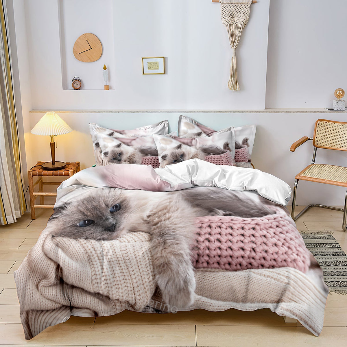 Linge de Lit Chat en Coton - Confort et Design Enchanteur pour Amoureux des Chats