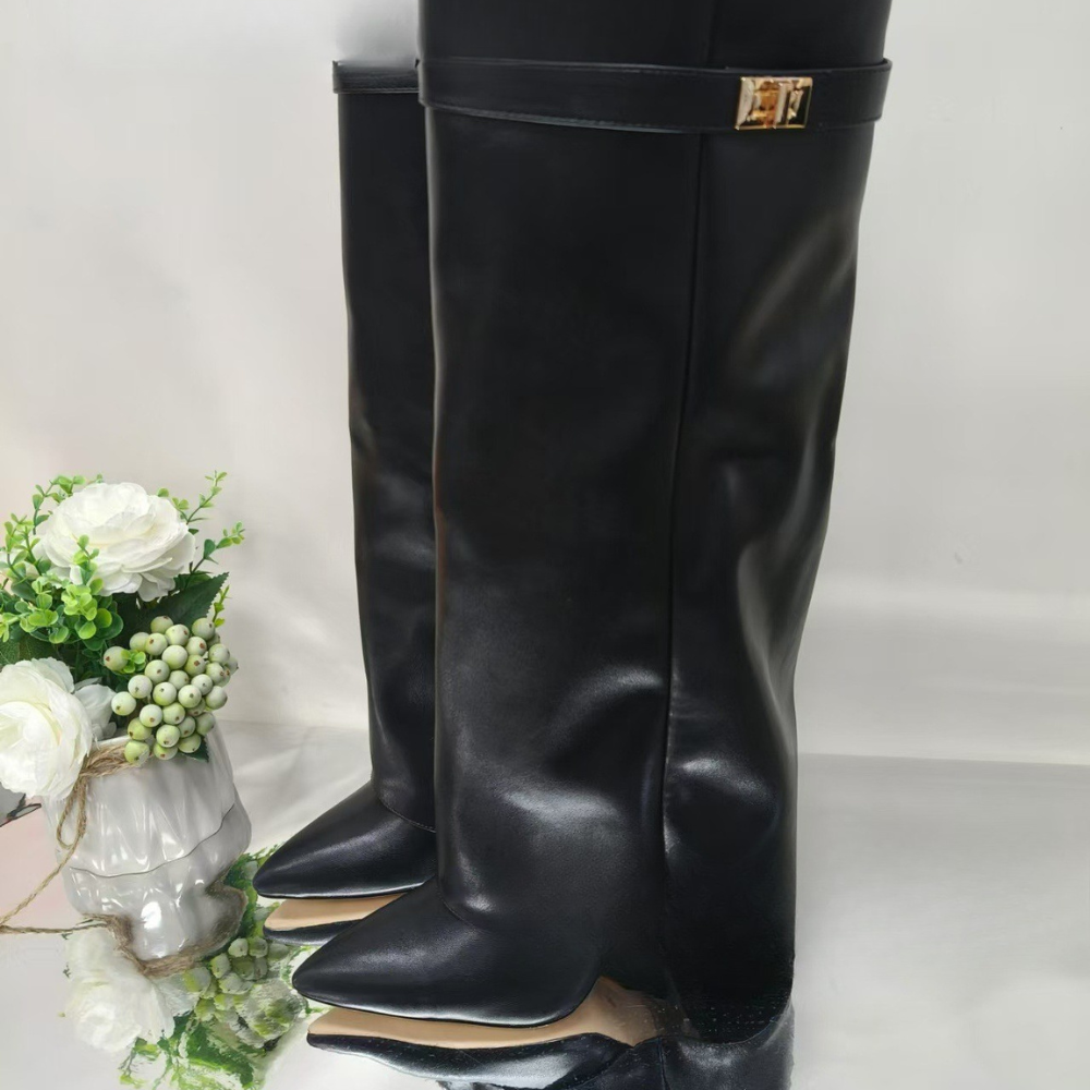 Bottes Noires Confortables pour Femmes - Style Élégant et Polyvalent