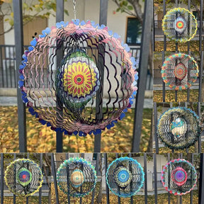 Windgong 3D pour Jardin - Décor Résistant aux Intempéries et Apaisant
