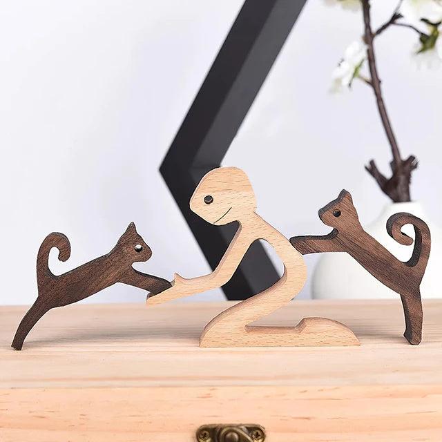 Figurines Animalières en Bois - Décoration Écologique et Artisanale