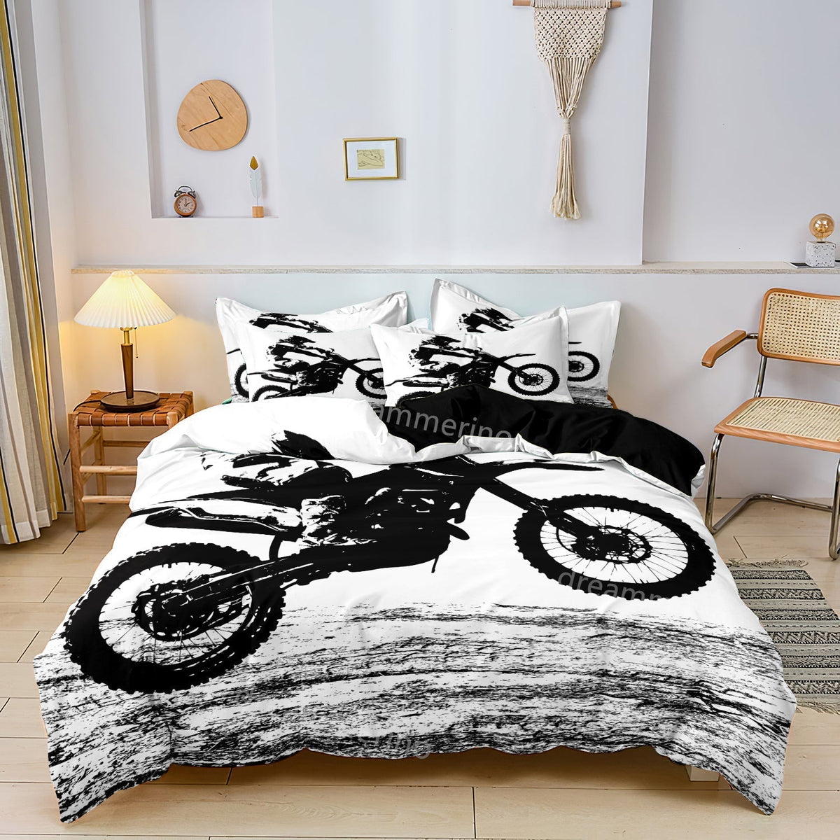 Housse de Couette Moto Imprimée - Créez un Environnement de Sommeil Aventureux