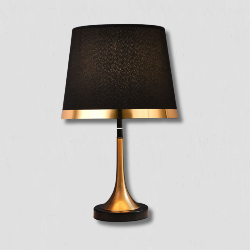 Lampe de Table Rétro en Or et Noir - Élégance et Glamour pour Votre Espace