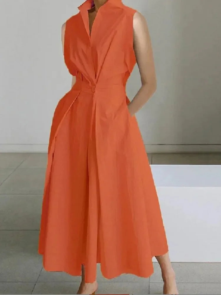 Robe Midi Chic pour Femme - Design A-Line et Confort Optimal