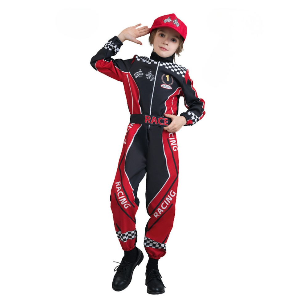 Costume de Pilote de Course Halloween - Ensemble Complet avec Accessoires Inclus
