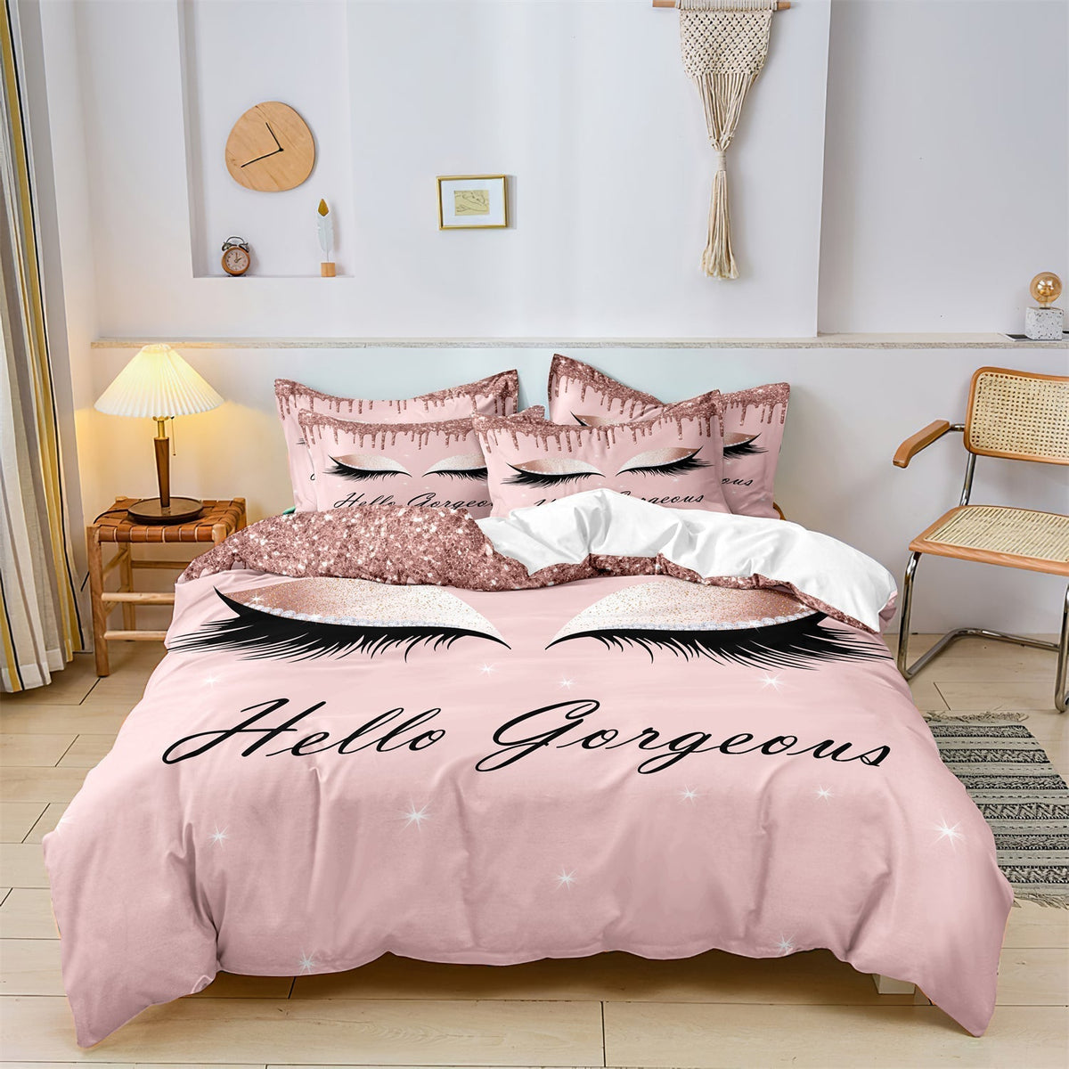 Ensemble de Lit Glamour Yeux Cils - Confort et Style Unique pour Votre Chambre