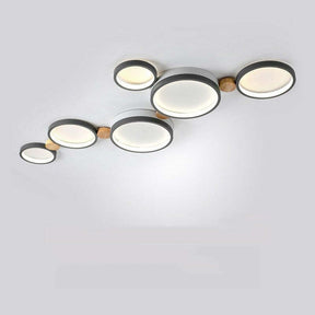 Plafonnier Élégant Blanc et Gris - Design Moderne et Illumination Uniforme