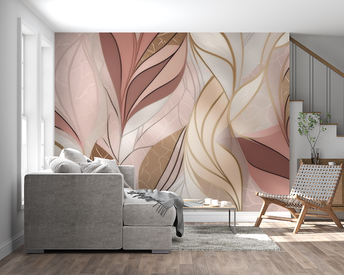 Powder Pink And Gold Wallpaper