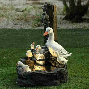 Fontaine de Jardin Décorative - Design Léger et Apaisant pour Extérieur