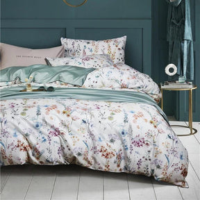 Housse de Couette en Coton Égyptien - Ensemble Luxueux de 4 Pièces