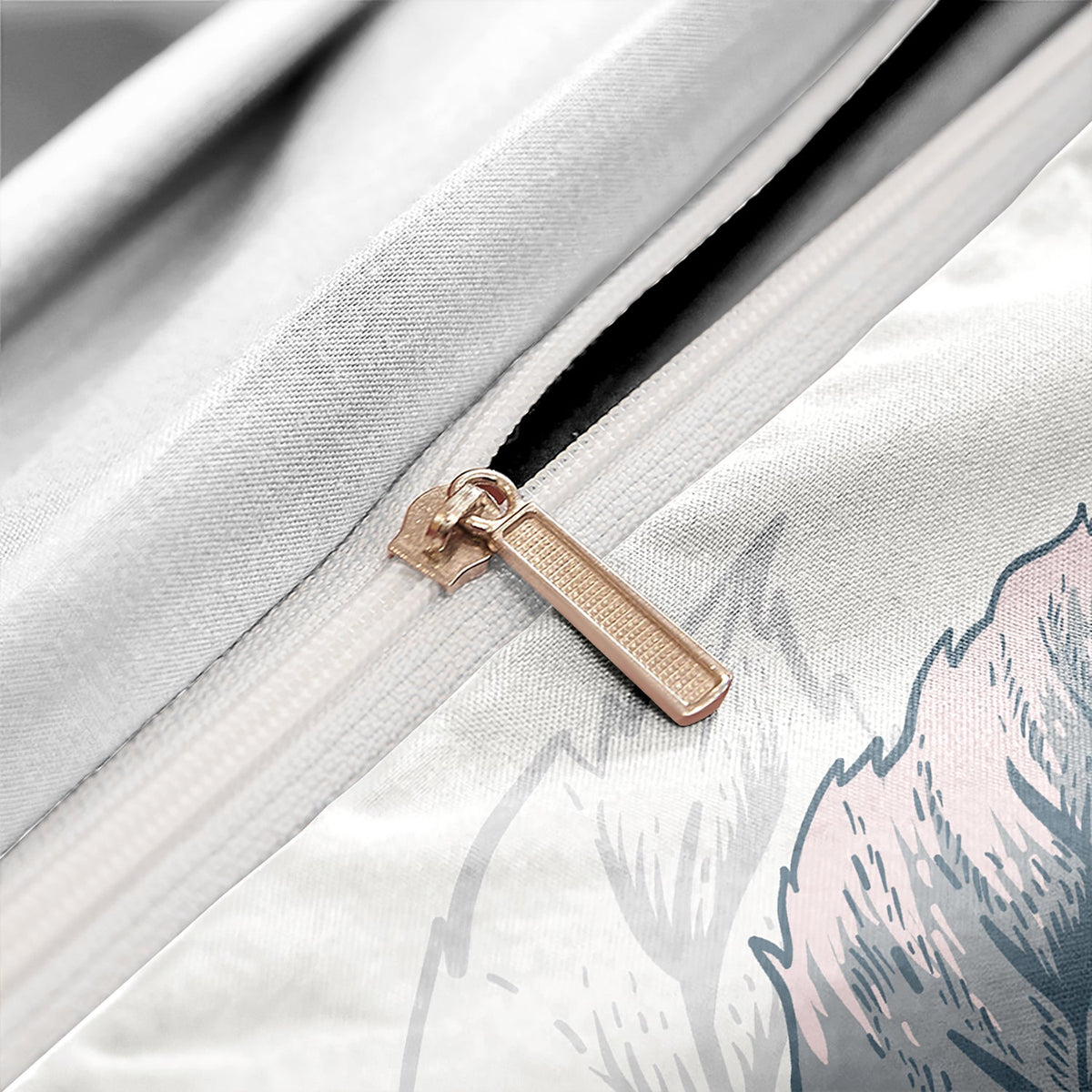 Linge de Lit Floral avec Oiseaux - Douceur et Élégance Naturelle