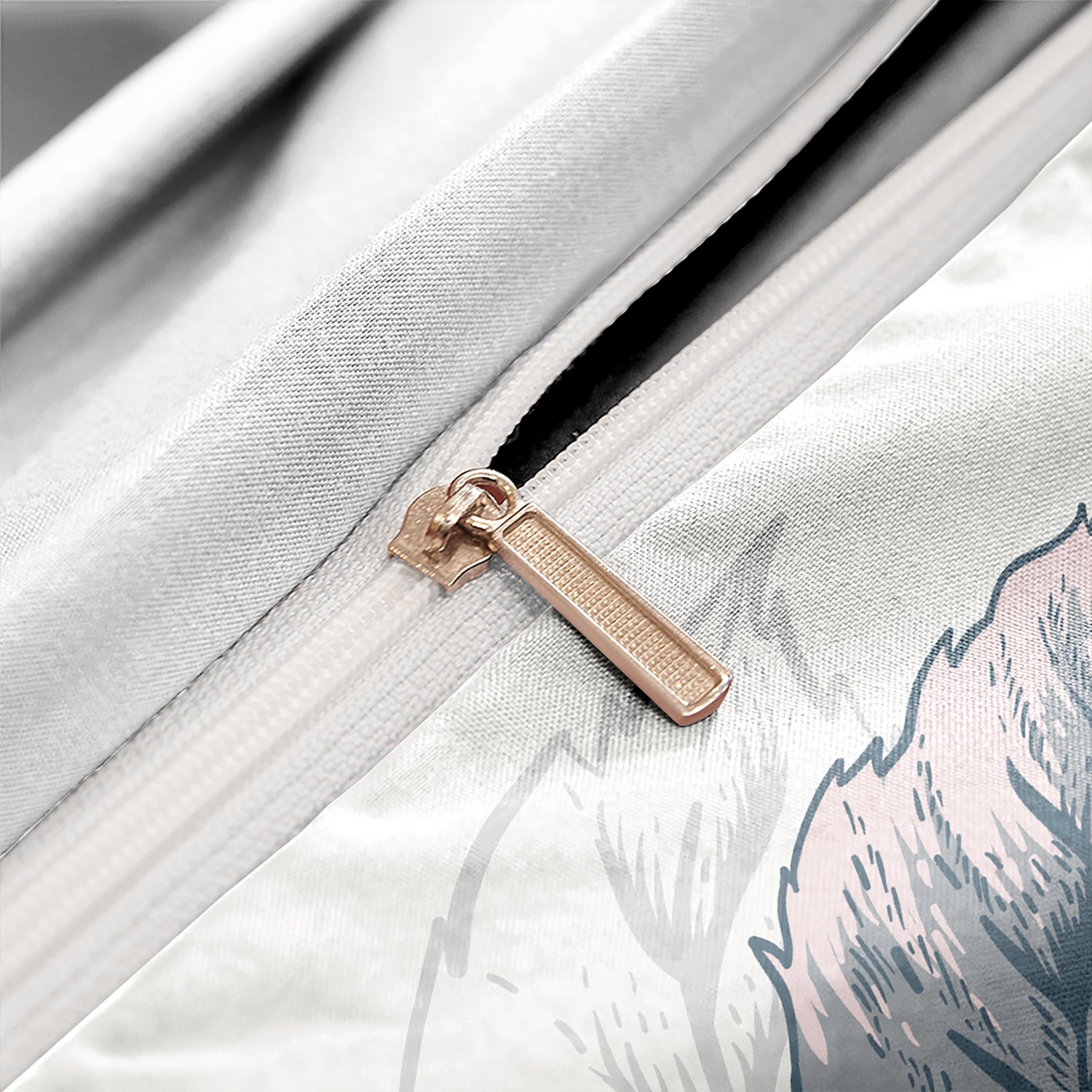 Linge de Lit Floral avec Oiseaux - Douceur et Élégance Naturelle