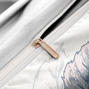 Linge de Lit Floral avec Oiseaux - Douceur et Élégance Naturelle