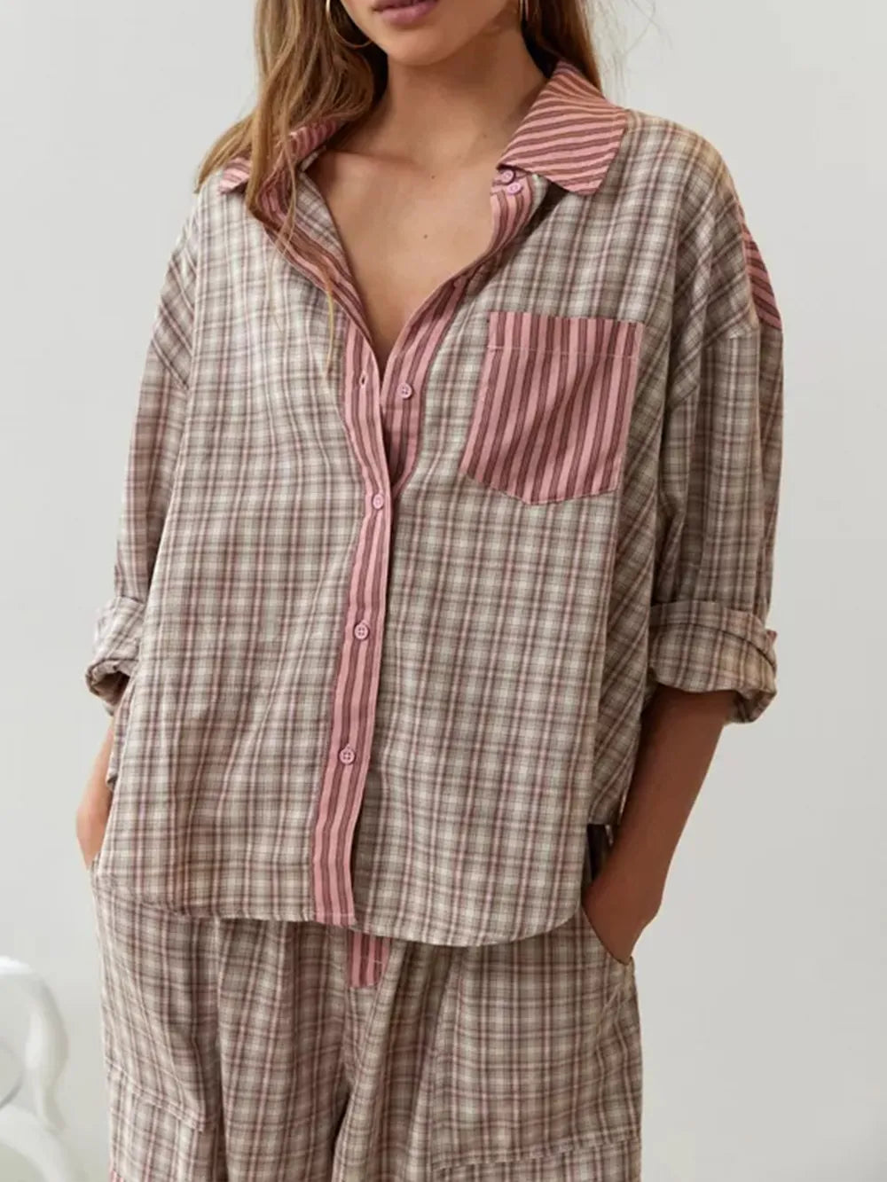 Ensemble de Pyjama Doux et Élastique - Confort Ultime pour Soirées Relaxantes