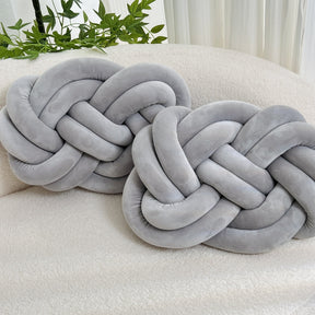 Coussins en Peluche en Forme de Nœud - Doux et Élégants pour Votre Intérieur