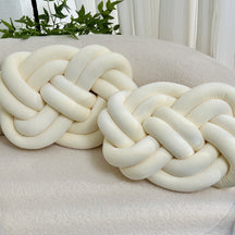 Coussins en Peluche en Forme de Nœud - Doux et Élégants pour Votre Intérieur