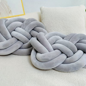 Coussins en Peluche en Forme de Nœud - Doux et Élégants pour Votre Intérieur
