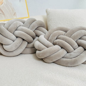 Coussins en Peluche en Forme de Nœud - Doux et Élégants pour Votre Intérieur