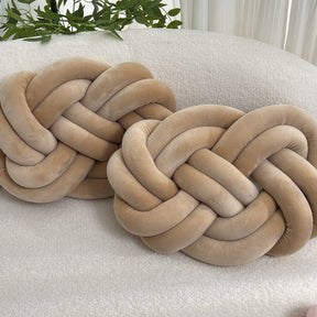 Coussins en Peluche en Forme de Nœud - Doux et Élégants pour Votre Intérieur