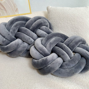 Coussins en Peluche en Forme de Nœud - Doux et Élégants pour Votre Intérieur