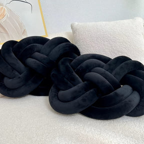 Coussins en Peluche en Forme de Nœud - Doux et Élégants pour Votre Intérieur