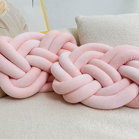 Coussins en Peluche en Forme de Nœud - Doux et Élégants pour Votre Intérieur