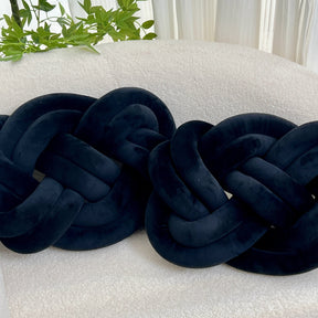 Coussins en Peluche en Forme de Nœud - Doux et Élégants pour Votre Intérieur