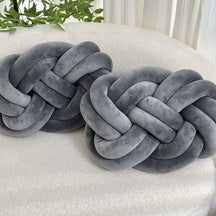 Coussins en Peluche en Forme de Nœud - Doux et Élégants pour Votre Intérieur