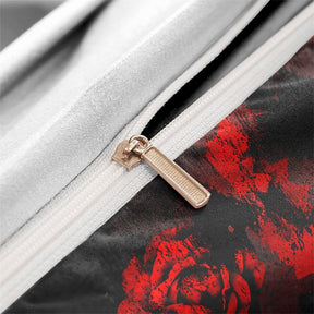 Ensemble de Literie Crâne et Rose - Design Audacieux et Artistique